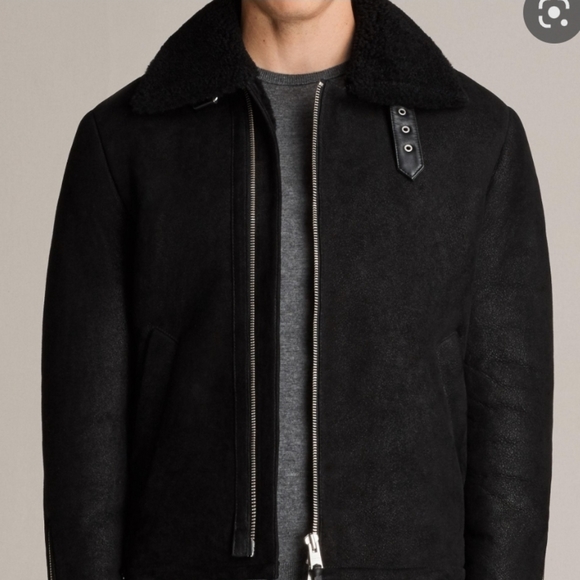 Shearling jacket Allsaints - Picture 4 of 5